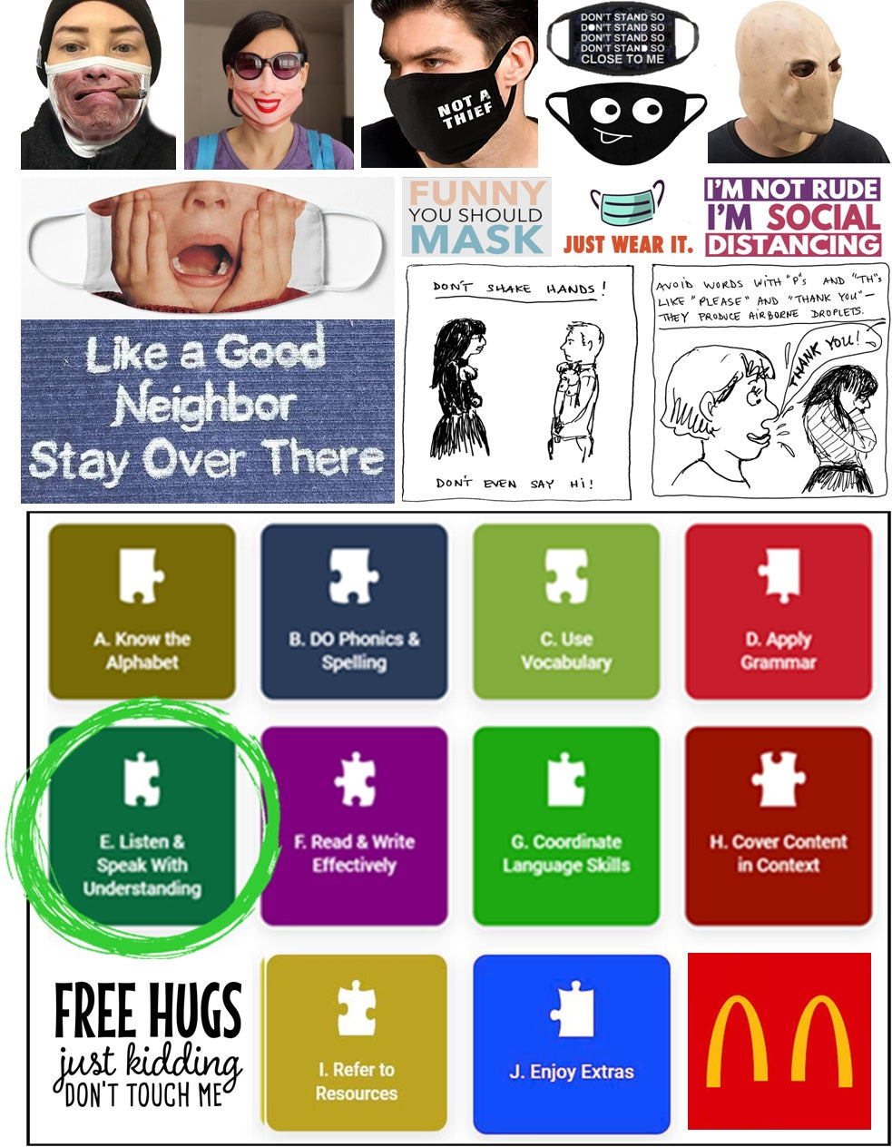 Keep a Masked Distance But Don’t Stop Laughing, Listening, Learning, & Linking