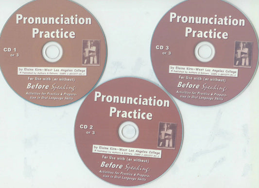 E-07c Beginners' Before Speaking with Pronunciation Principles - Audio (CD's + Shipping)