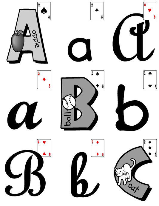 A-07.07: Use Alphabet-Letter Cards AaAa to ZzZz, Version 5, in Learning Activities & Games