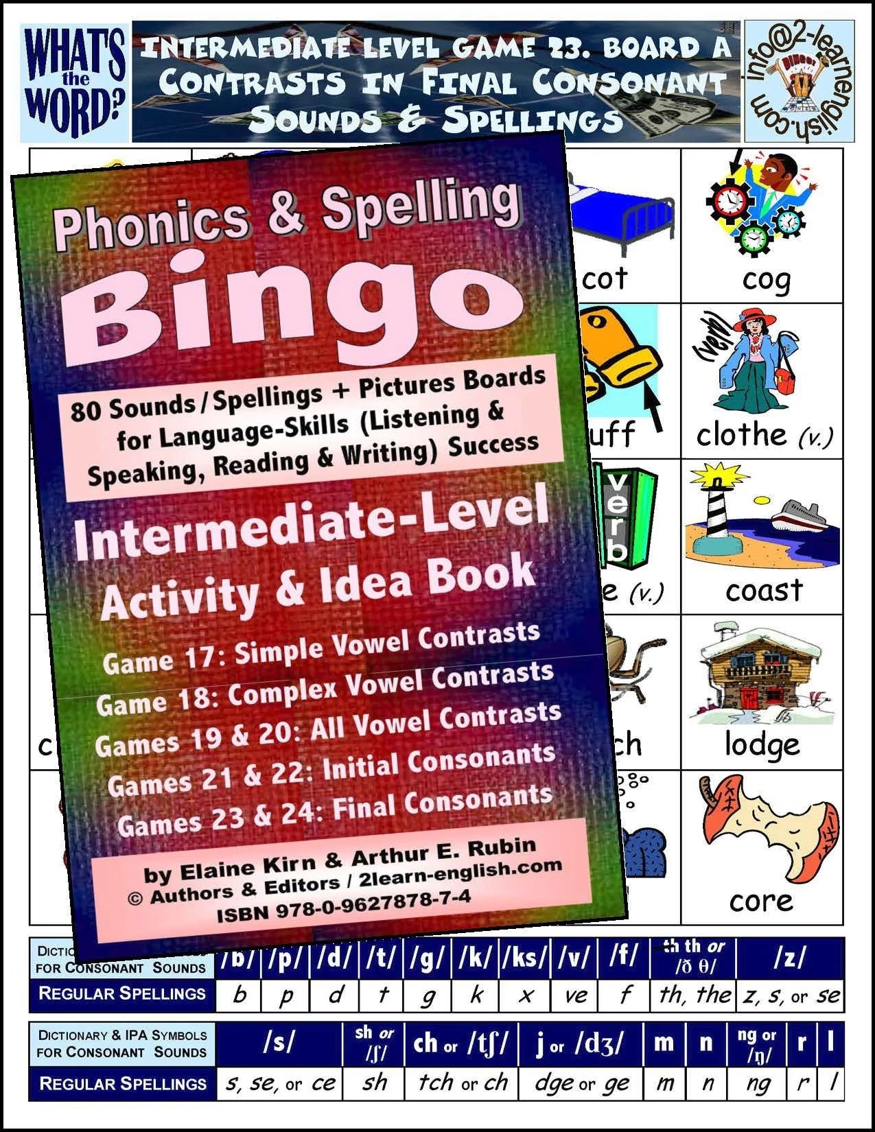 B. Phonics Bingo Levels 1 to 4 = Basic, Beginning, Intermediate, Advanced + 4 Activities & Ideas Books (Digital Version)