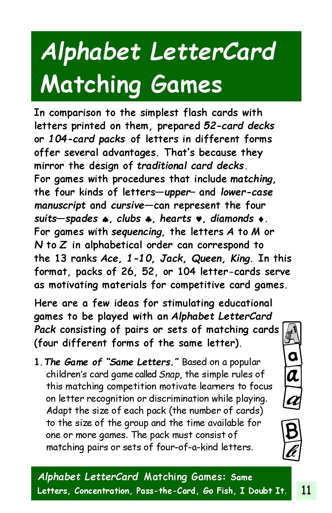 A-07.02: Learn Why & How to Use Alphabet-Letter Cards AaAa to ZzZz
