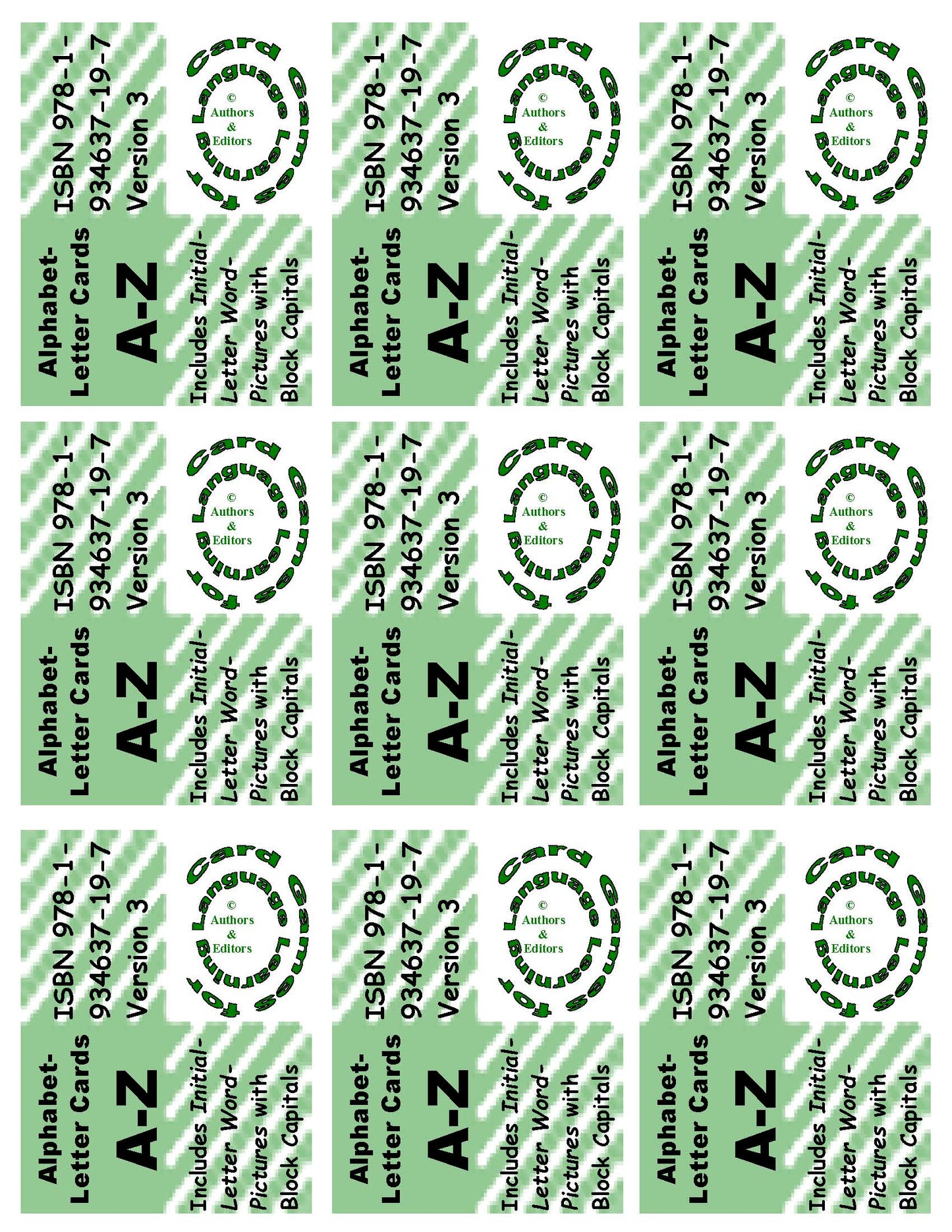 A-07.05: Use Alphabet-Letter Cards AaAa to ZzZz, Version 3, in Learning Activities & Games