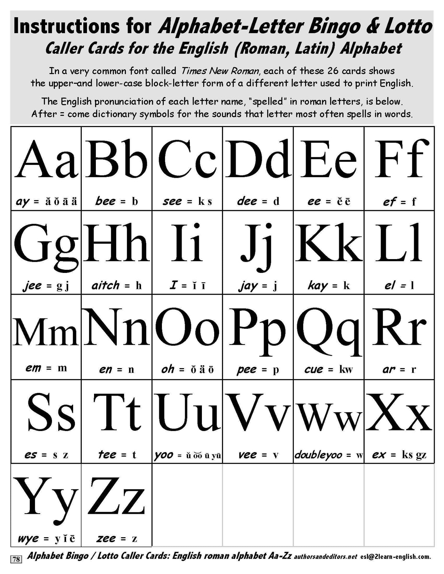 A-03.05 Play Alphabet Bingo & Lotto with Larger Grids or Boards