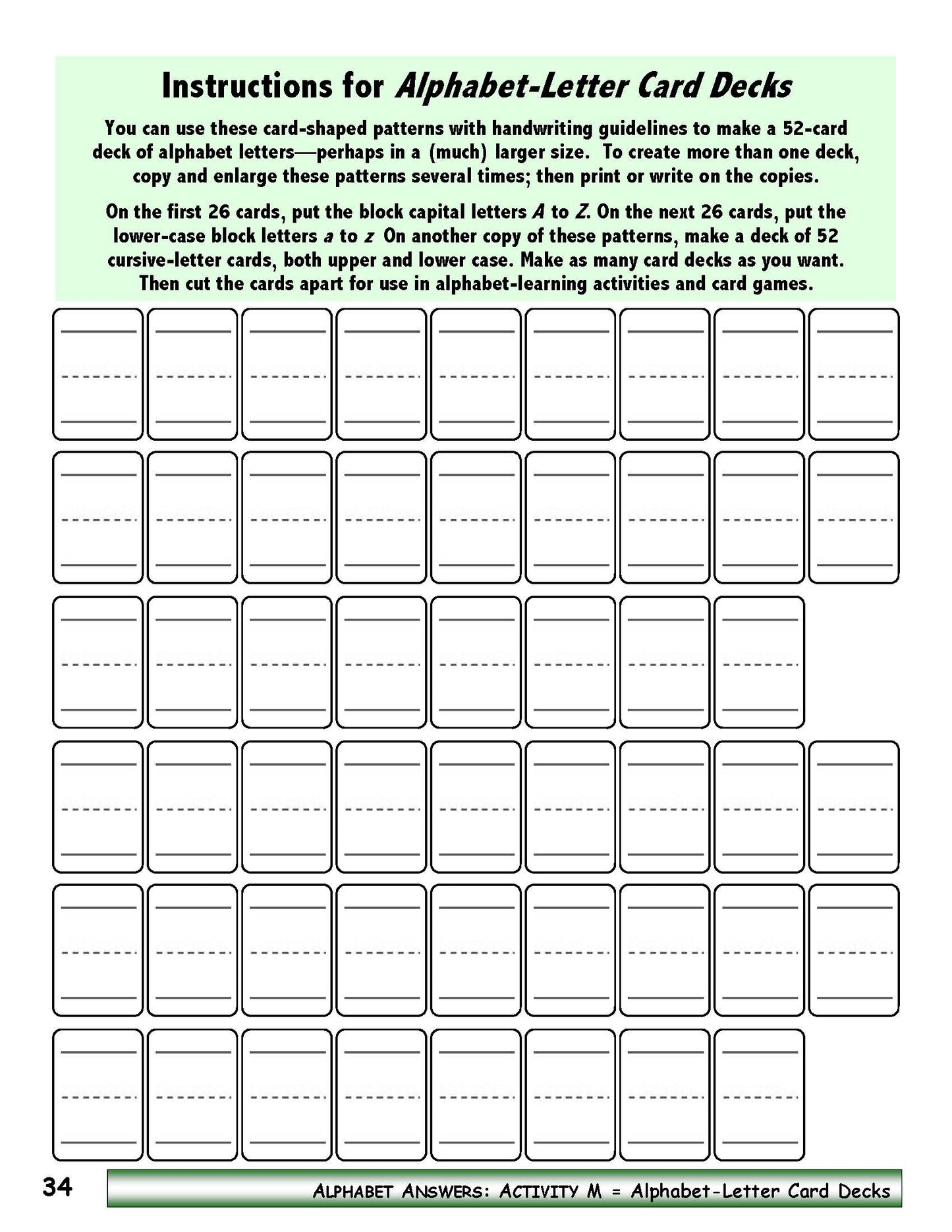 A-07.01 Make & Use Alphabet- Letter Card Packs