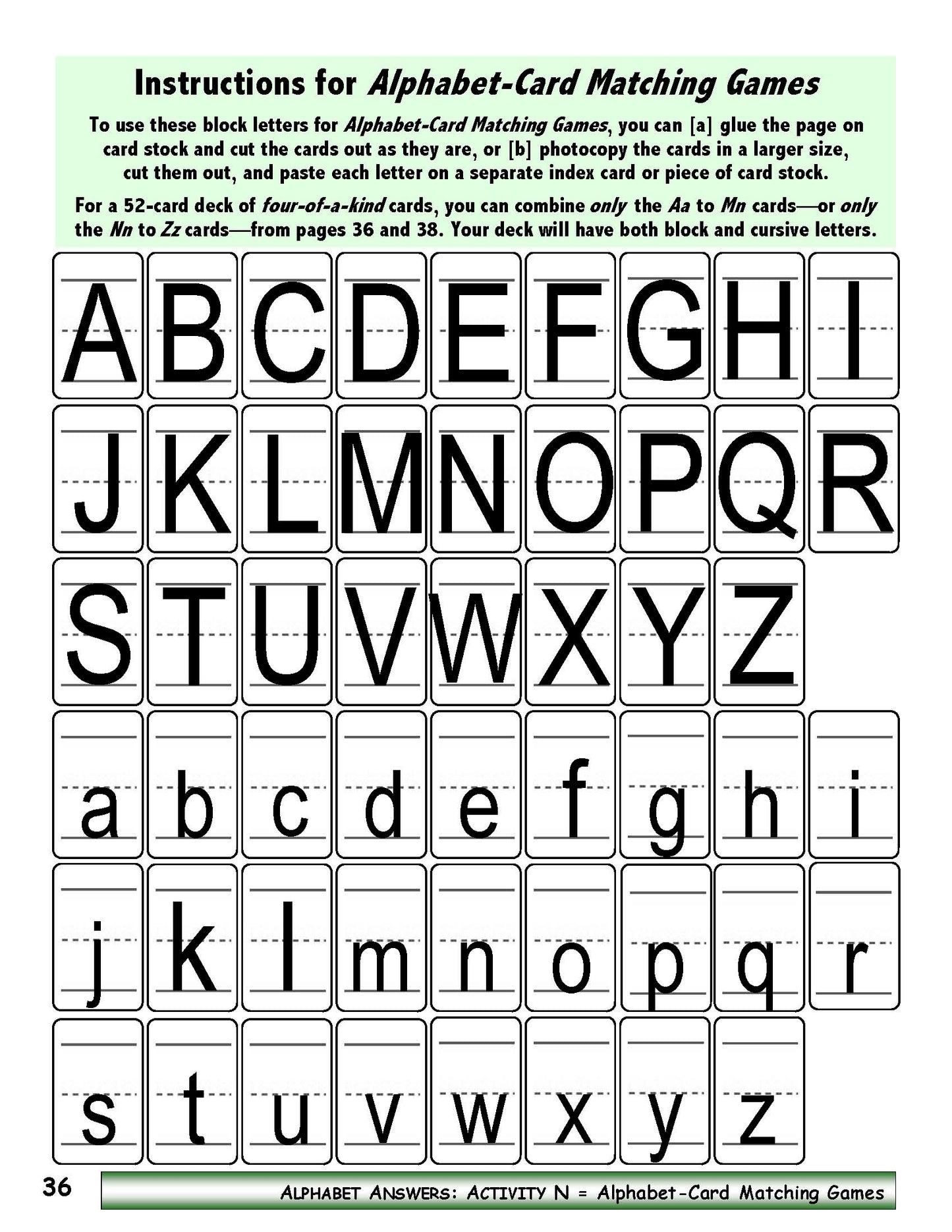 A-07.01 Make & Use Alphabet- Letter Card Packs