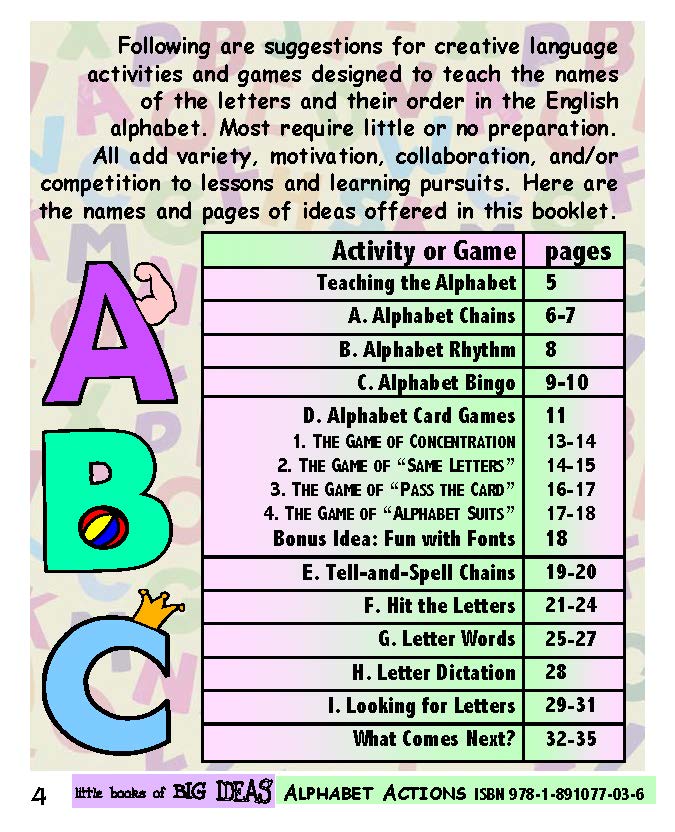 A-09.5 Get a Summary of Alphabet Teaching/Learning Ideas & Instructions