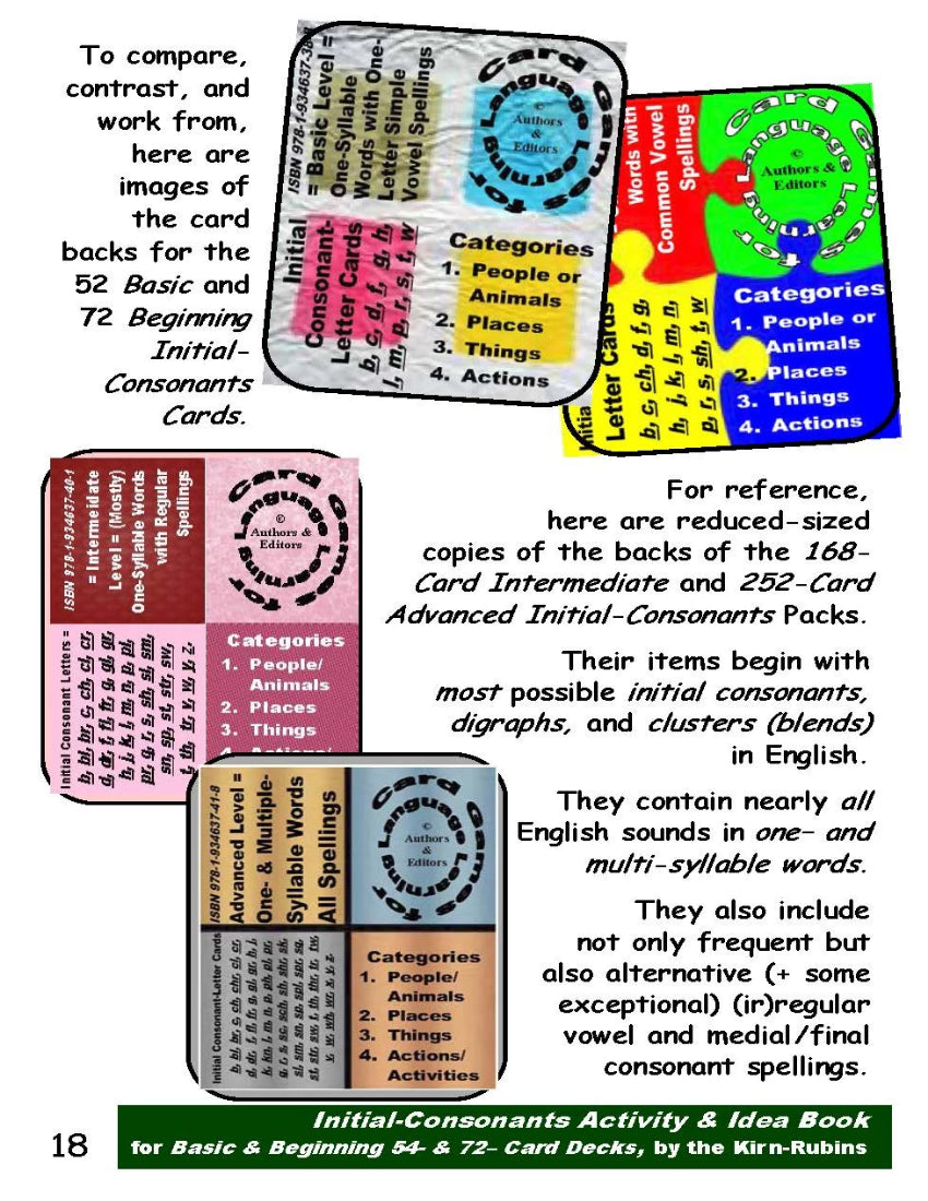 B-02.02 Get Reasoning and Instructions for Use of Initial-Consonant Cards - Basic & Beginning