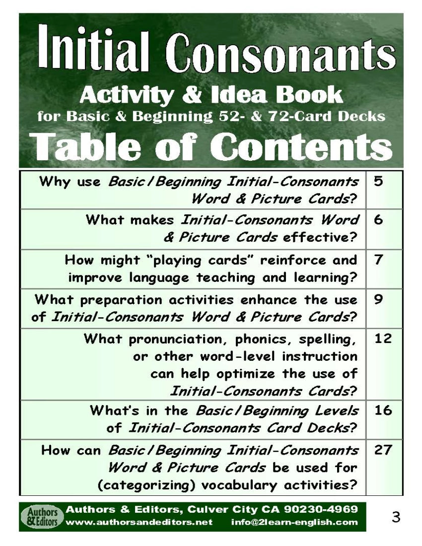 B-02.02 Get Reasoning and Instructions for Use of Initial-Consonant Cards - Basic & Beginning