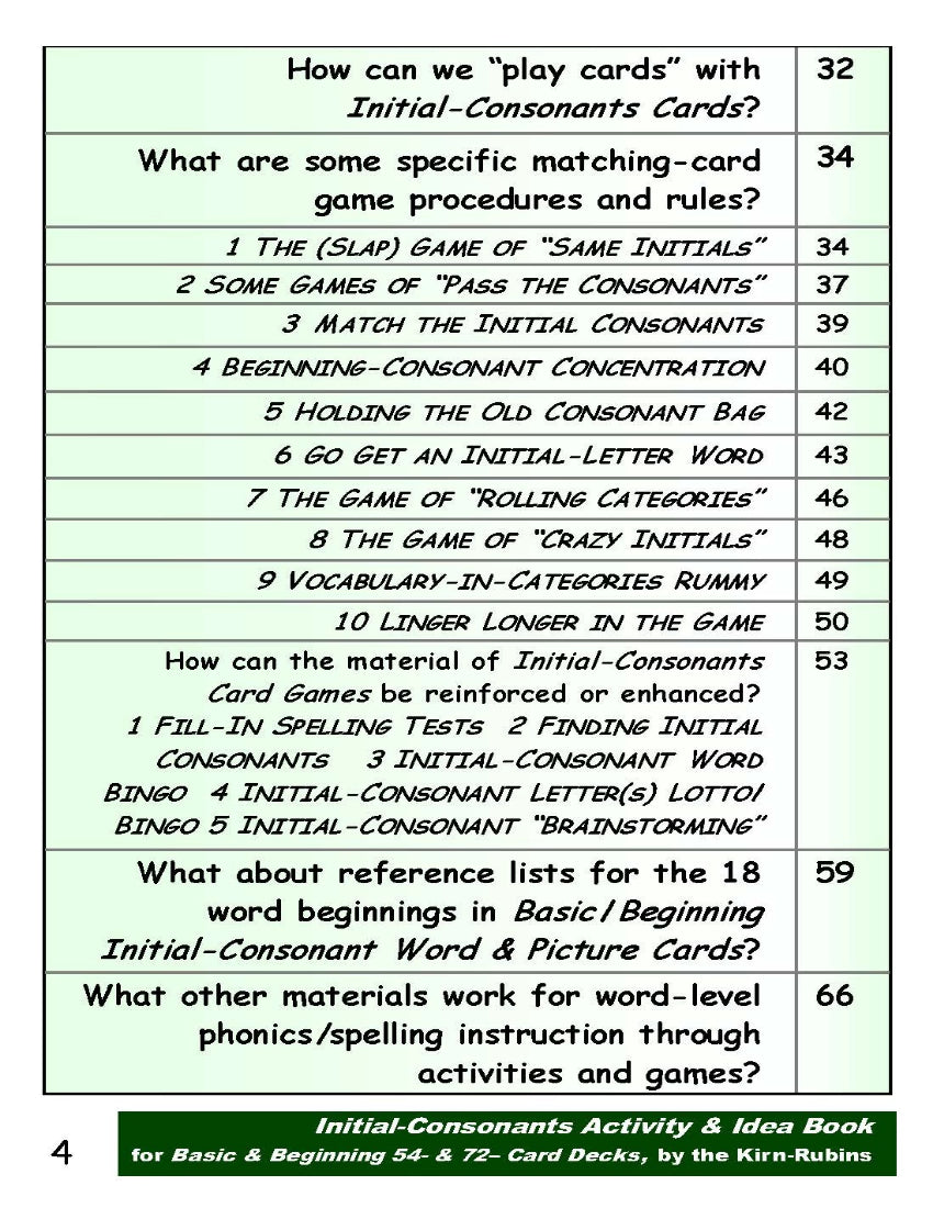 B-02.02 Get Reasoning and Instructions for Use of Initial-Consonant Cards - Basic & Beginning