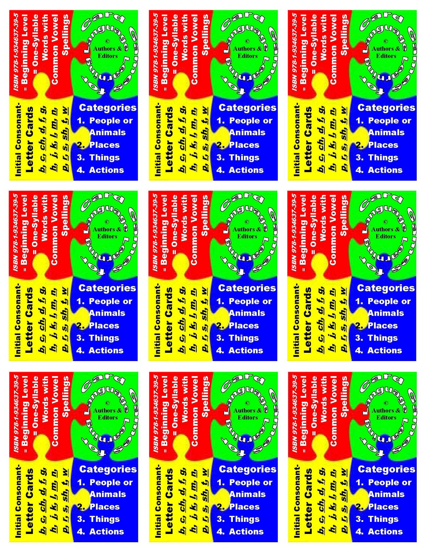 B-02.04 Get & Use 72 Beginning Initial-Consonant Picture & Word Cards