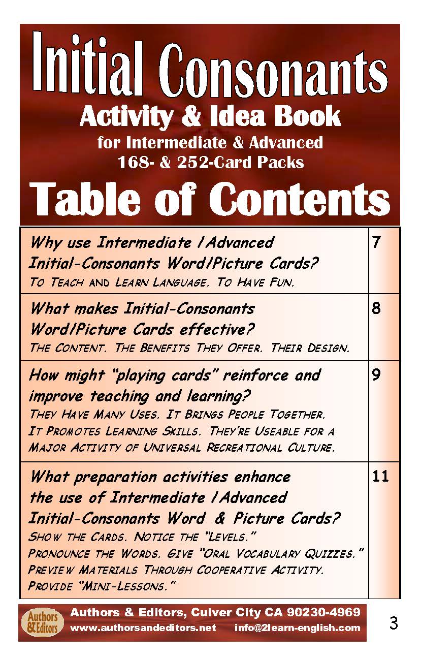 B-02.05 Get Reasoning & Instructions for Use of Initial-Consonant Cards - Intermediate & Advanced