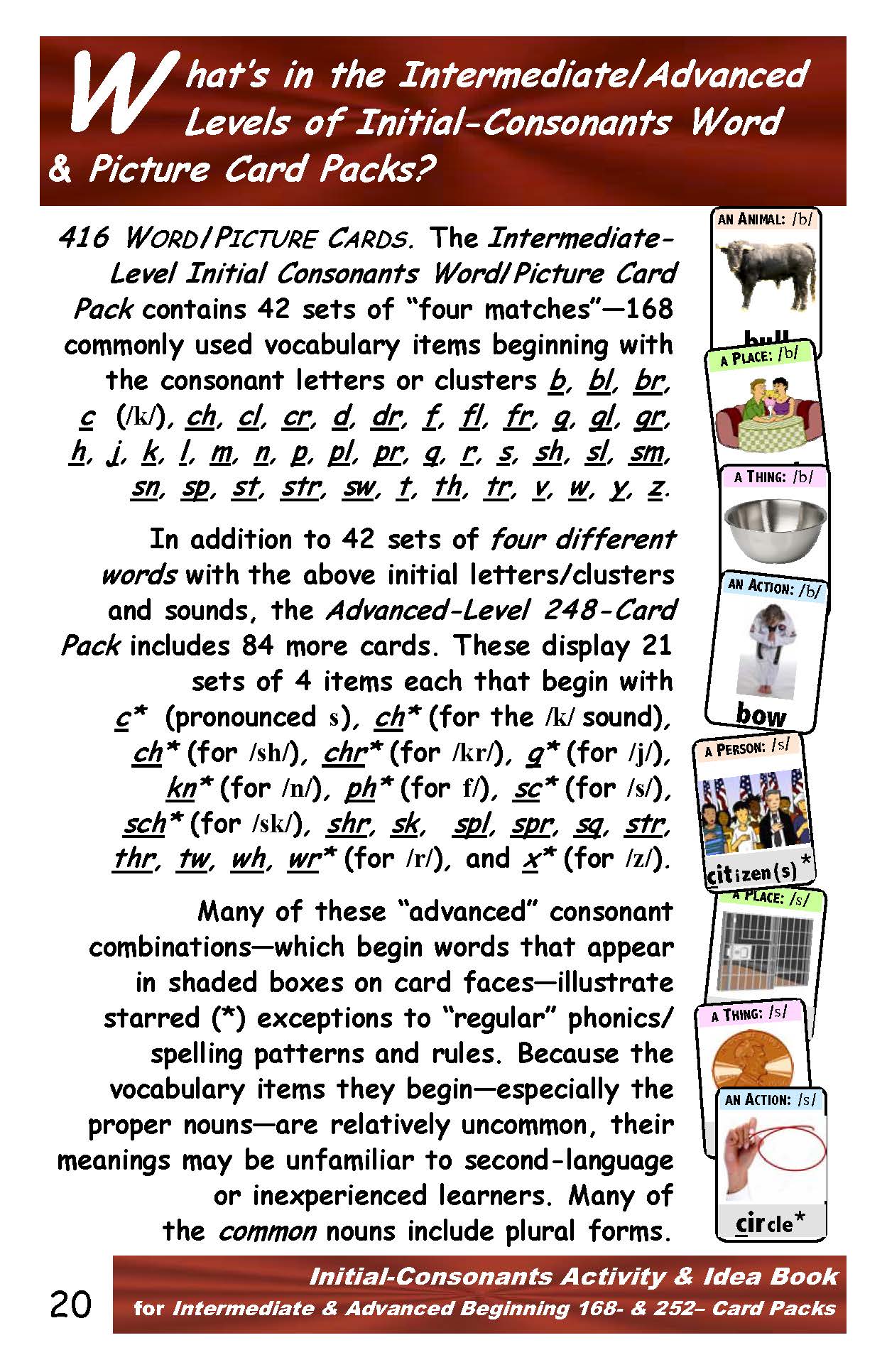 B-02.05 Get Reasoning & Instructions for Use of Initial-Consonant Cards - Intermediate & Advanced