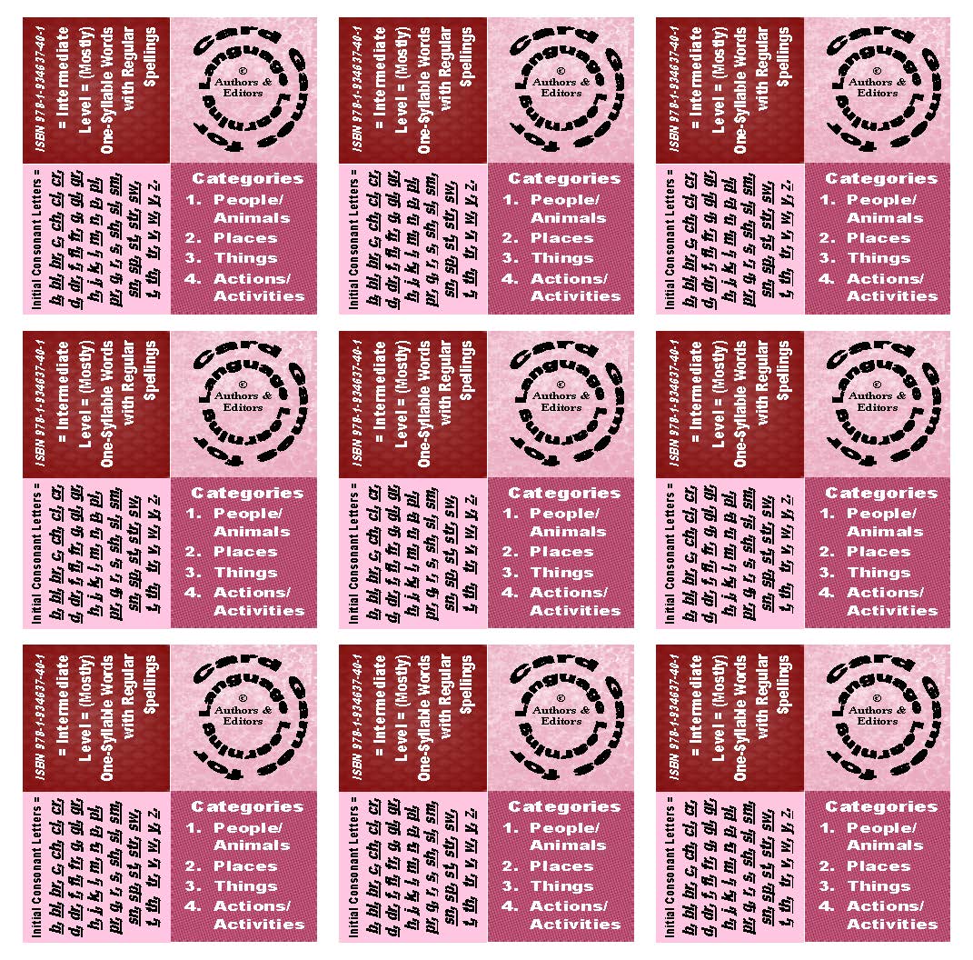 B-02.06 Get & Use 72 Intermediate Initial-Consonant Picture & Word Cards