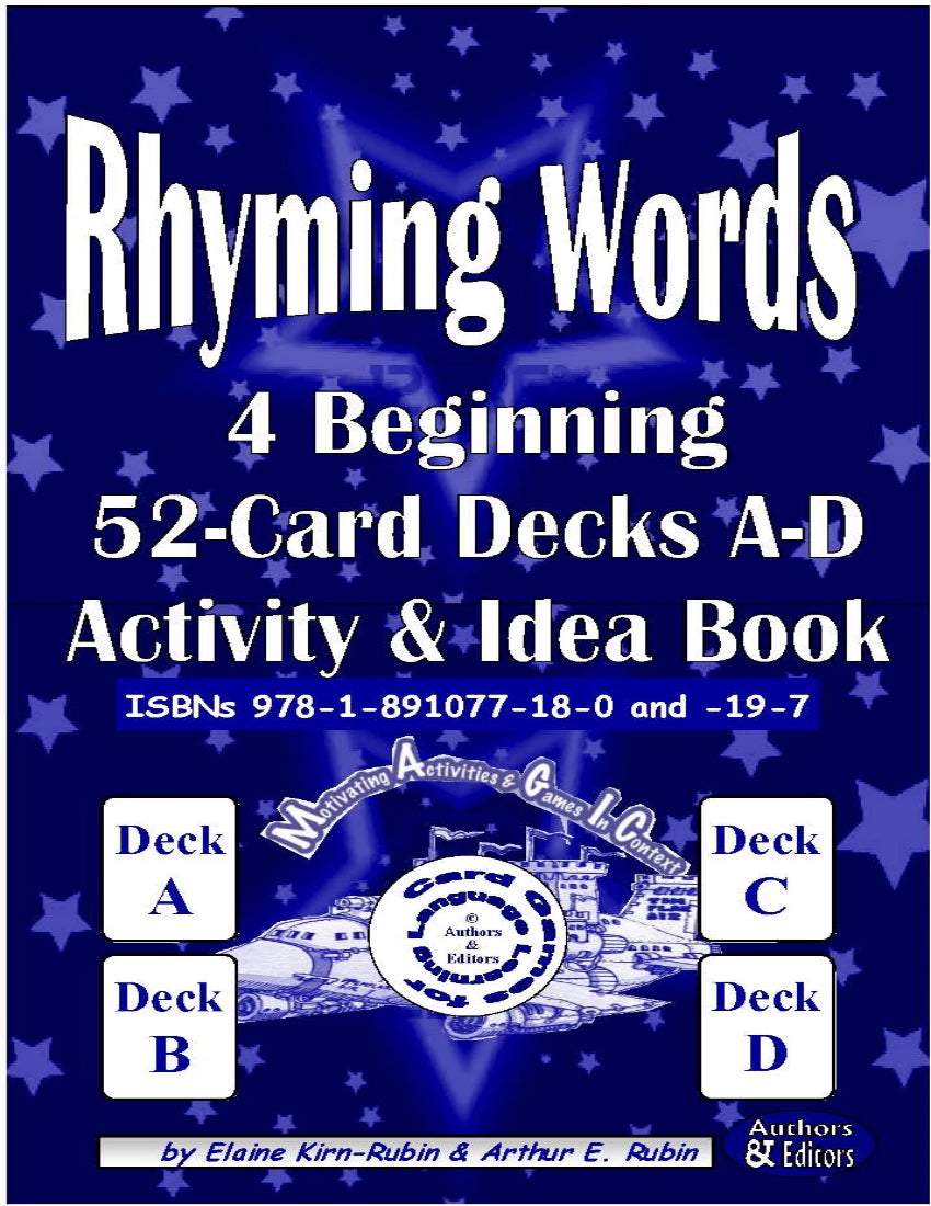 B-03.02 Get Reasoning & Instructions for Use of Beginning Rhyming-Words Card Decks A-D