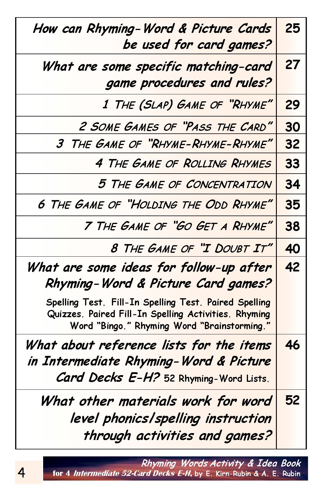 B-03.07 Create and Use Intermediate Rhyming-Word Card Decks