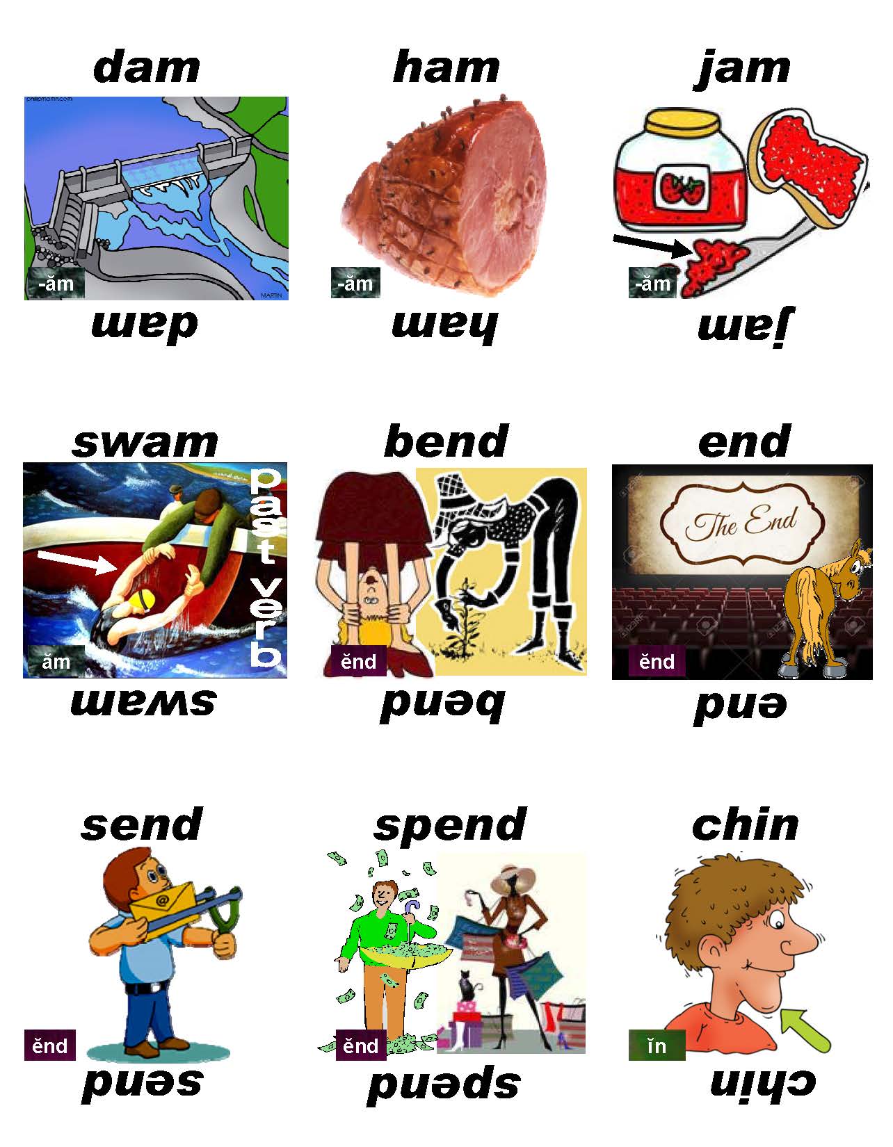 B-03.08 Get & Use Deck E of 52 Intermediate Rhyming-Words Picture Cards