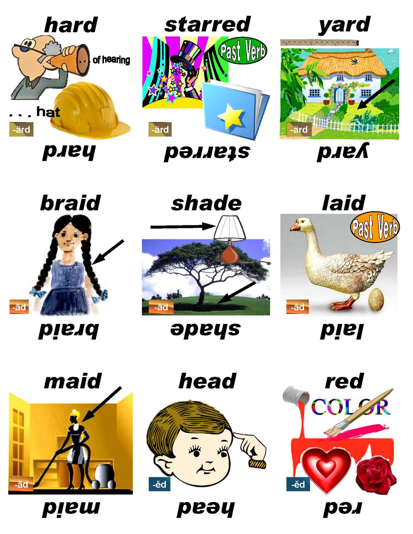 B-03.10 Get & Use Deck G of 52 Intermediate Rhyming-Words Picture Cards