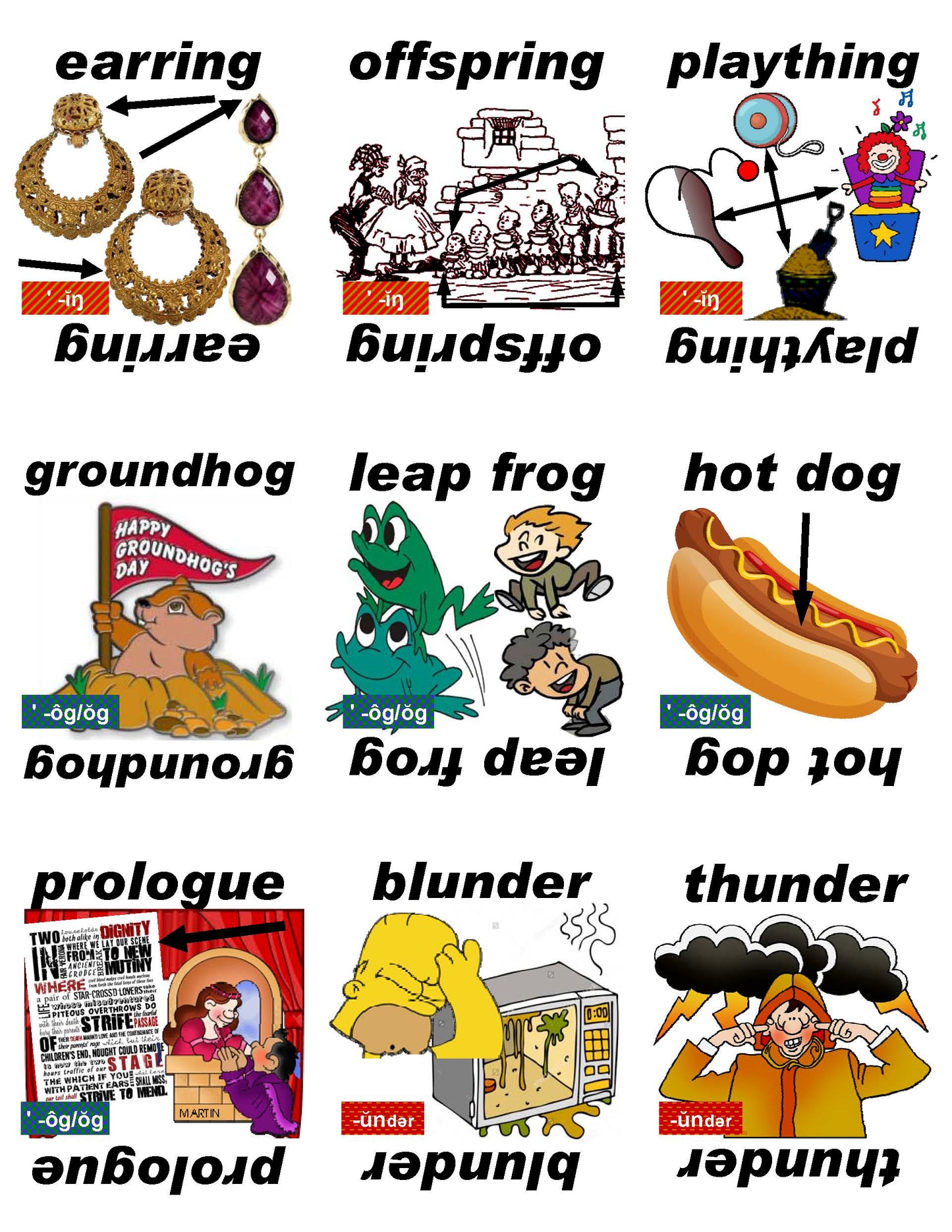 B-03.15 Get & Use Deck K of 52 Advanced Rhyming-Words Picture Cards