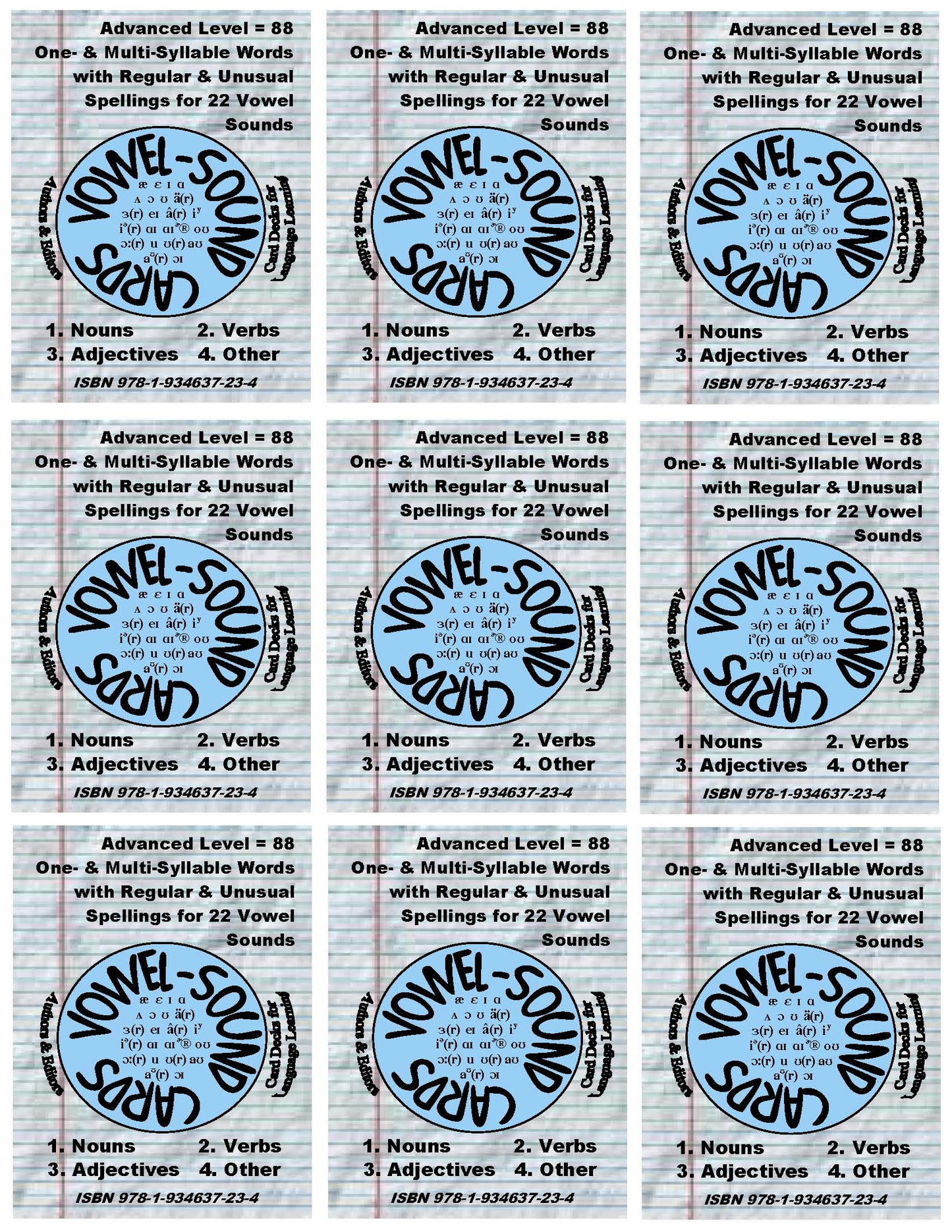 B-05.07 Get & Use 88 Advanced Vowel Sounds & Spelling Cards