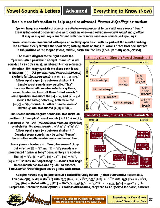 B-05.10 Use Vowels in Advanced Phonics & Spelling Puzzles