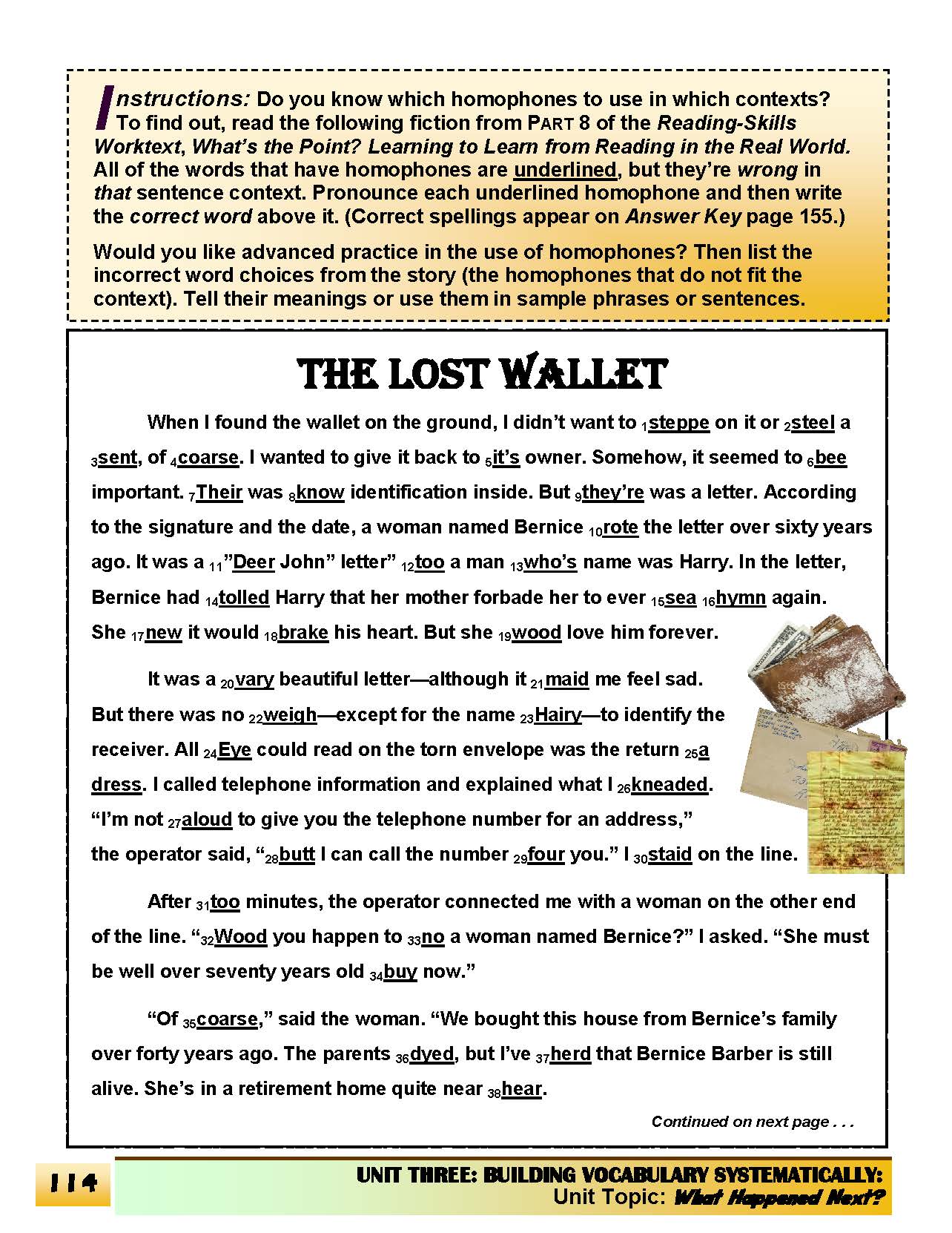 C-05.02 Distinguish Among Homophones, Homographs & Near-Misses