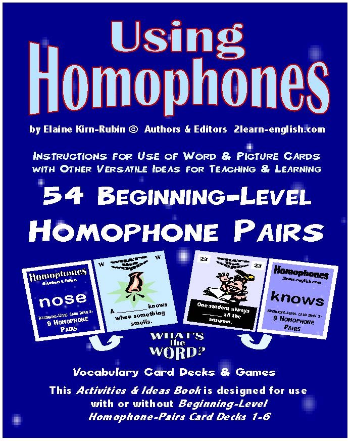 C-05.03 Get Reasons & Instructions for Using Homophones: Beginning Card Decks 1-6