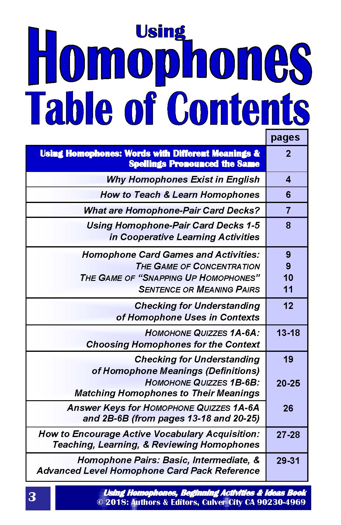 C-05.03 Get Reasons & Instructions for Using Homophones: Beginning Card Decks 1-6