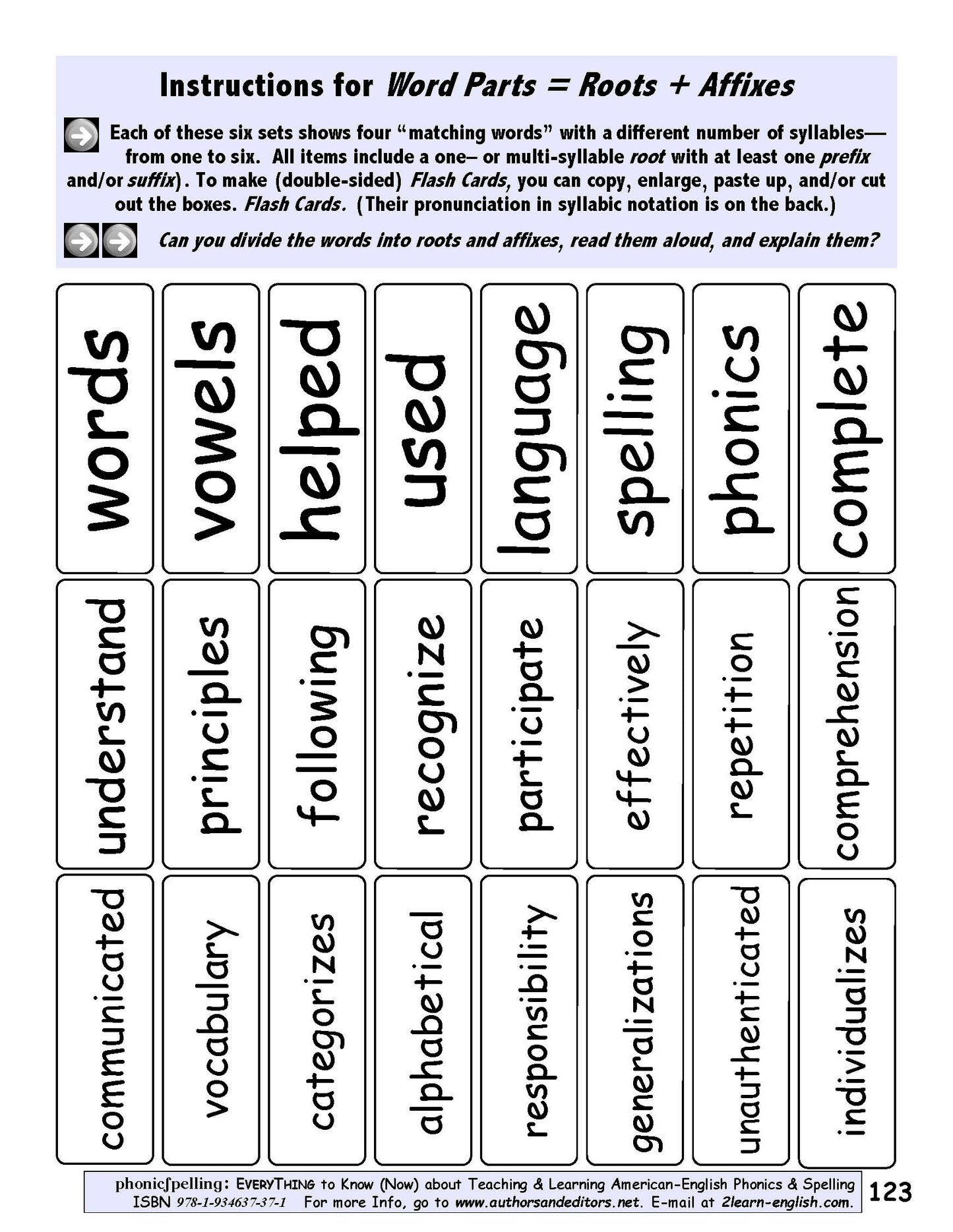 C-06.01 Teach Word Parts = Roots & Affixes