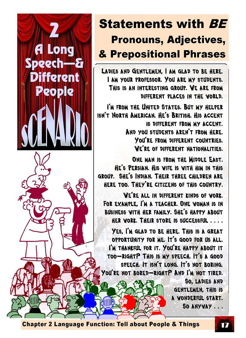 D-01.06 Understand & Make Statements with BE + Pronouns, Adjectives & Prepositional Phrases