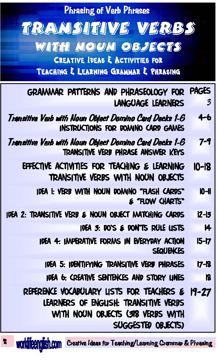 C-10a Phrasing of Verb Phrases (28 Page How-to Resource Book)