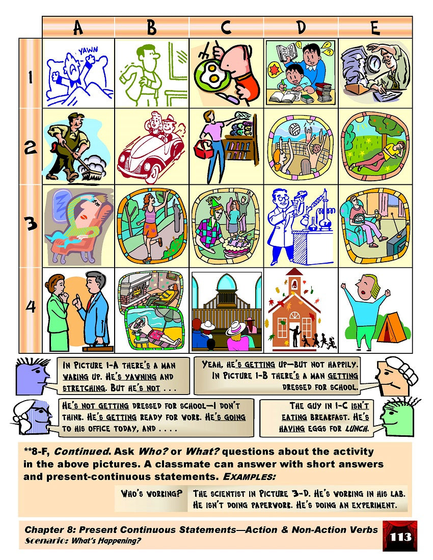 D-04.05 Make Present Continuous Statements with Action vs. Non-Action Verbs