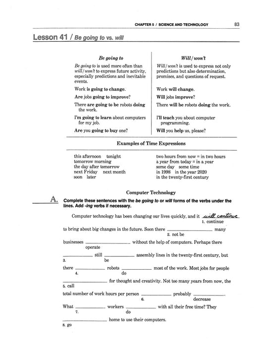 D-07.06 Use All Forms & Patterns of Future-Verb Phrasing