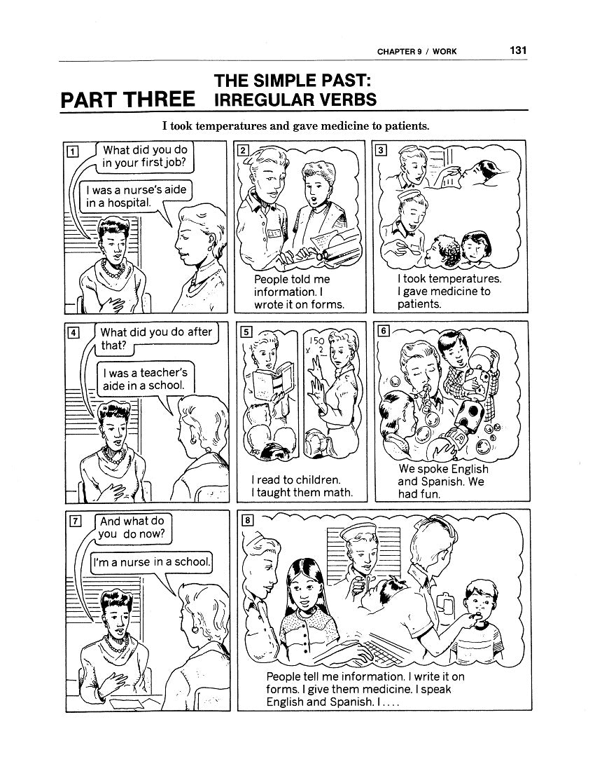 D-08.01 Use Regular & Irregular Past Verbs in Statements, Questions & Answers