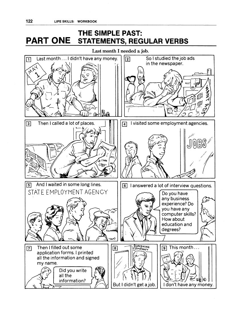 D-08.01 Use Regular & Irregular Past Verbs in Statements, Questions & Answers