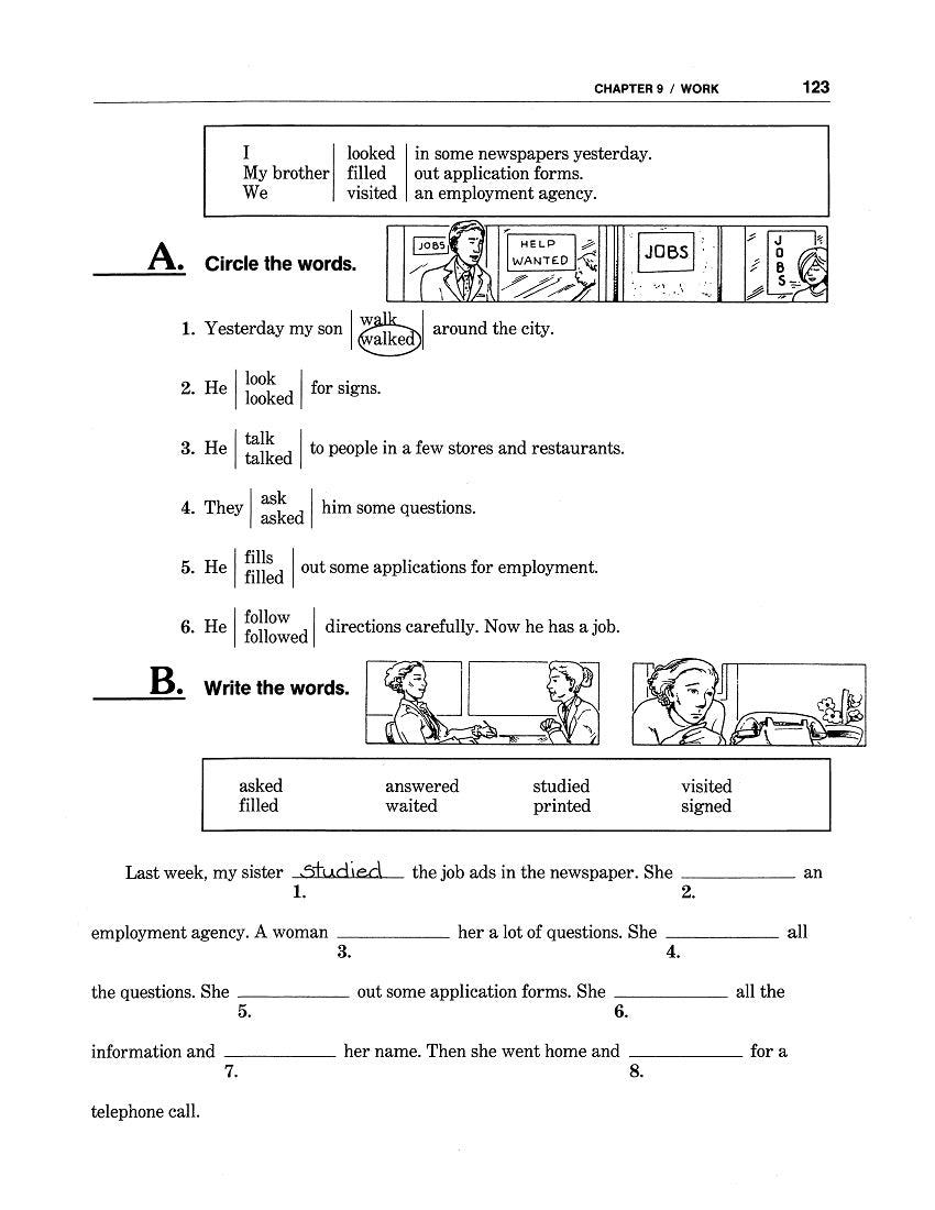 D-08.01 Use Regular & Irregular Past Verbs in Statements, Questions & Answers