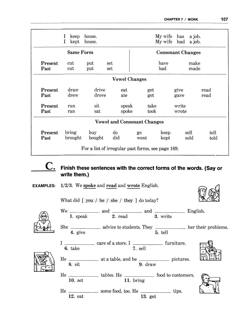 D-08.02 Use Regular & Irregular Simple-Past Verbs in Affirmative & Negative Statements & Questions