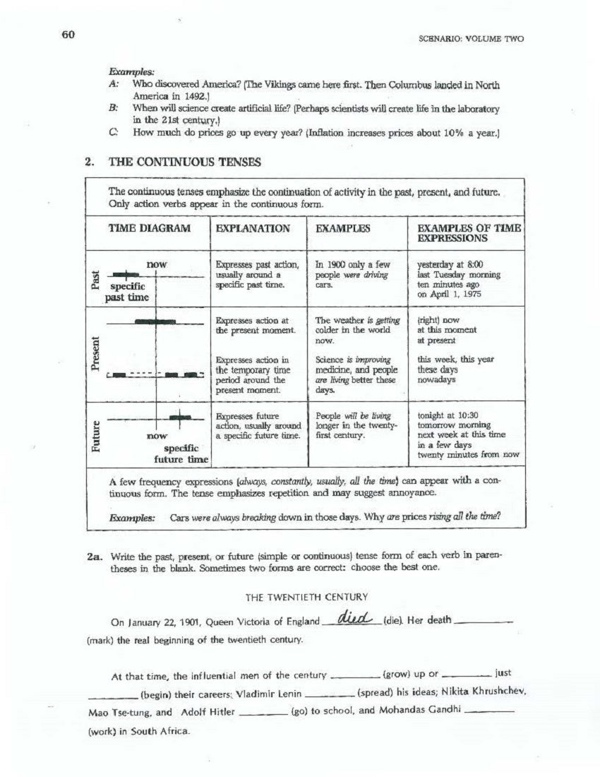 D-10.04 Summarize & Review Verb Tenses (Past, Present, Future) in Simple, Continuous & Other Forms & Meanings