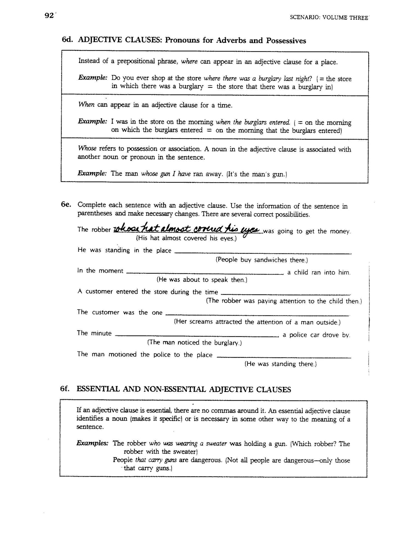 D-12.15 Use Words, Phrases & Clauses to Modify or Describe Nouns & Pronouns