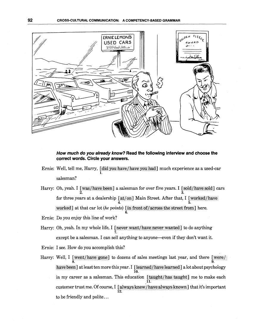 D-13.02 Use Present & Past Perfect Verb Forms