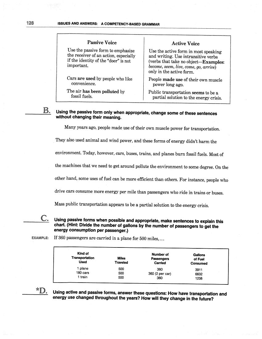 D-14.03 Connect Passive vs Active Contrasts, Modals, Causatives, Infinitives & Participial Adjectives