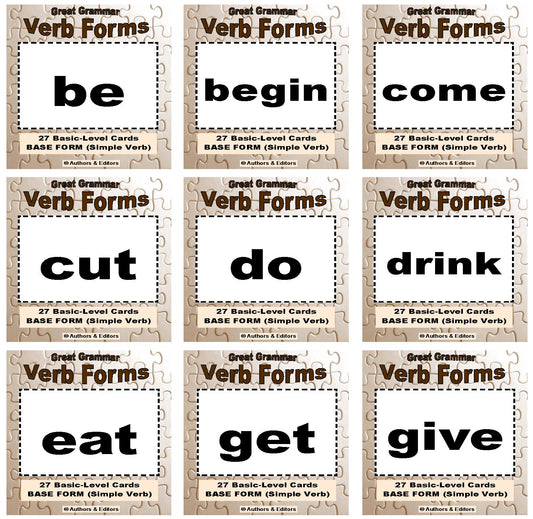 D-08.08 Get & Use a 54 Card Deck of Basic-Level, Base + Past-Form Verbs