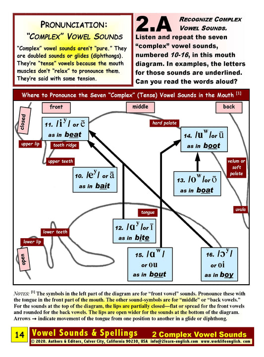 E-01.05 Recognize, Pronounce & Contrast Complex Vowel Sounds in Names of Items