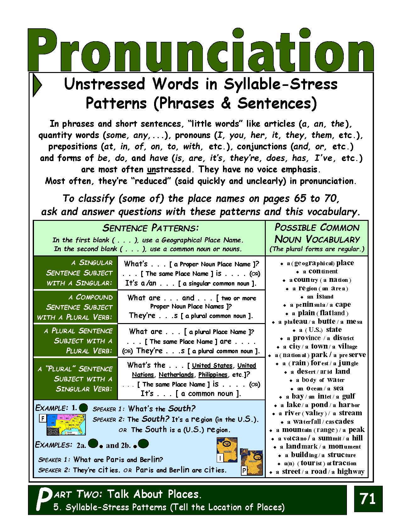 E-02.04 Use Syllable-Stress Patterns in Geographical Place Names & Talk About Location