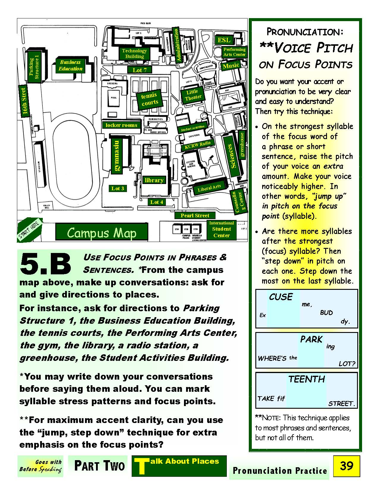 E-02.05 Recognize, Pronounce & Contrast Focus Points in Place Names, Phrases & Sentences
