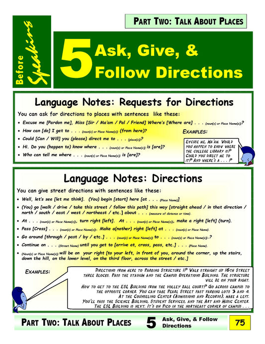 E-02.06 Ask, Give & Follow Directions (with Place Names) in Sequence