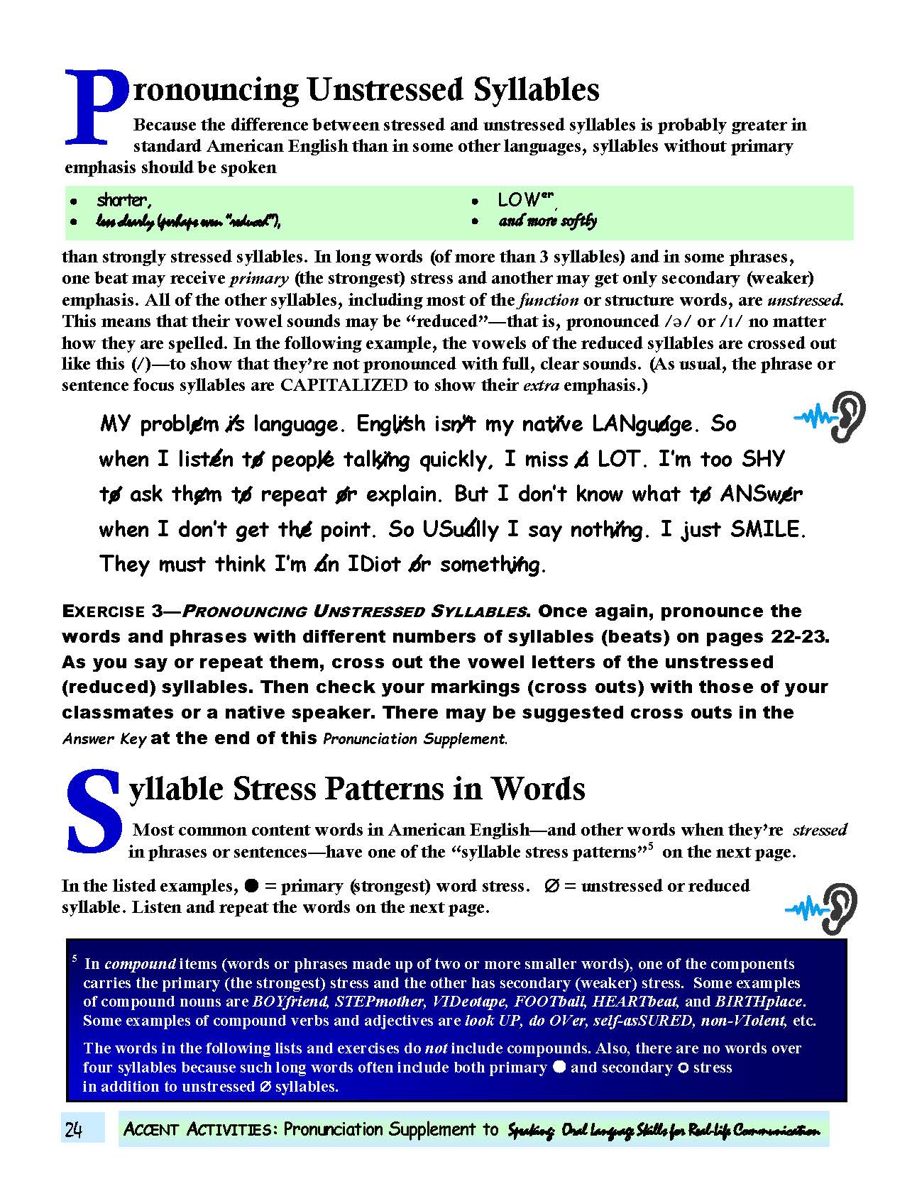 E-02.08 Acquire Effective Accent-Acquisition Principles: Syllables & Syllable-Stress Patterns