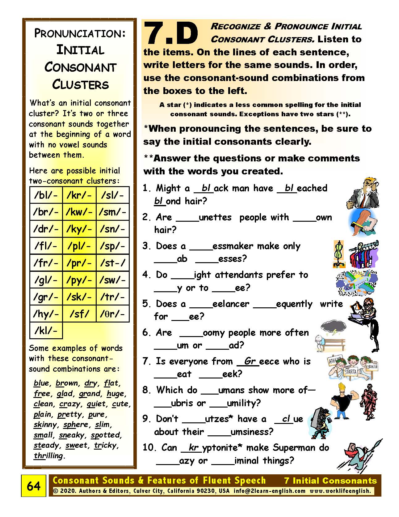 E-03.02 Recognize & Articulate Initial Consonant Sounds Describing People