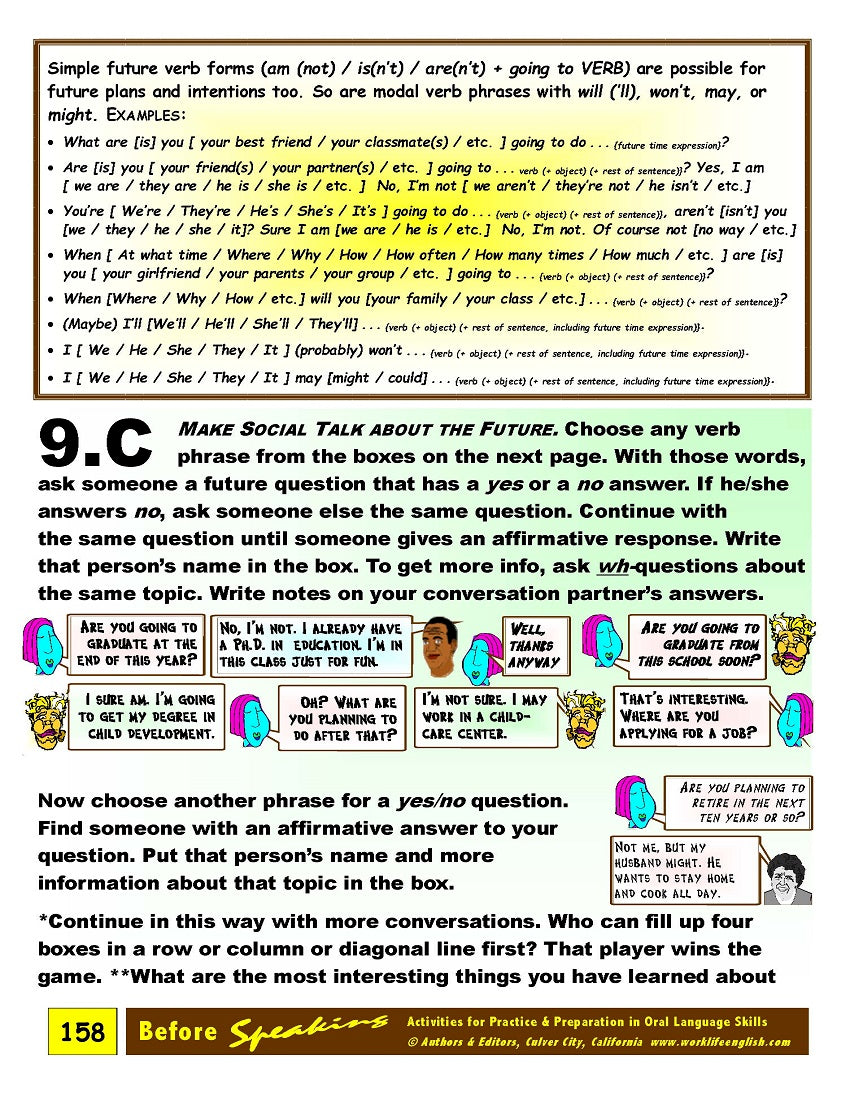 E-03.10 Get to Know People with Open-Ended Social Talk about the Past, the Present & the Future