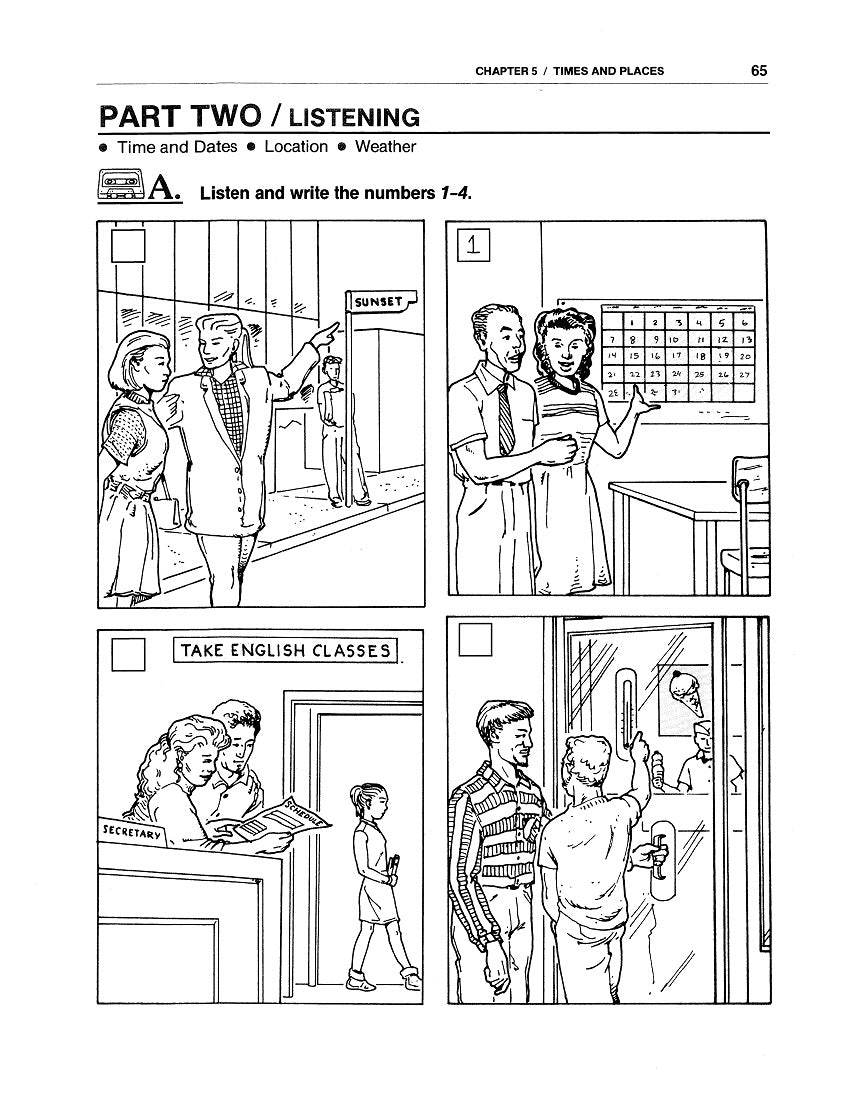 E-04.05 Continue Basic Oral-Skills Training with Talk About Time, Place & Weather