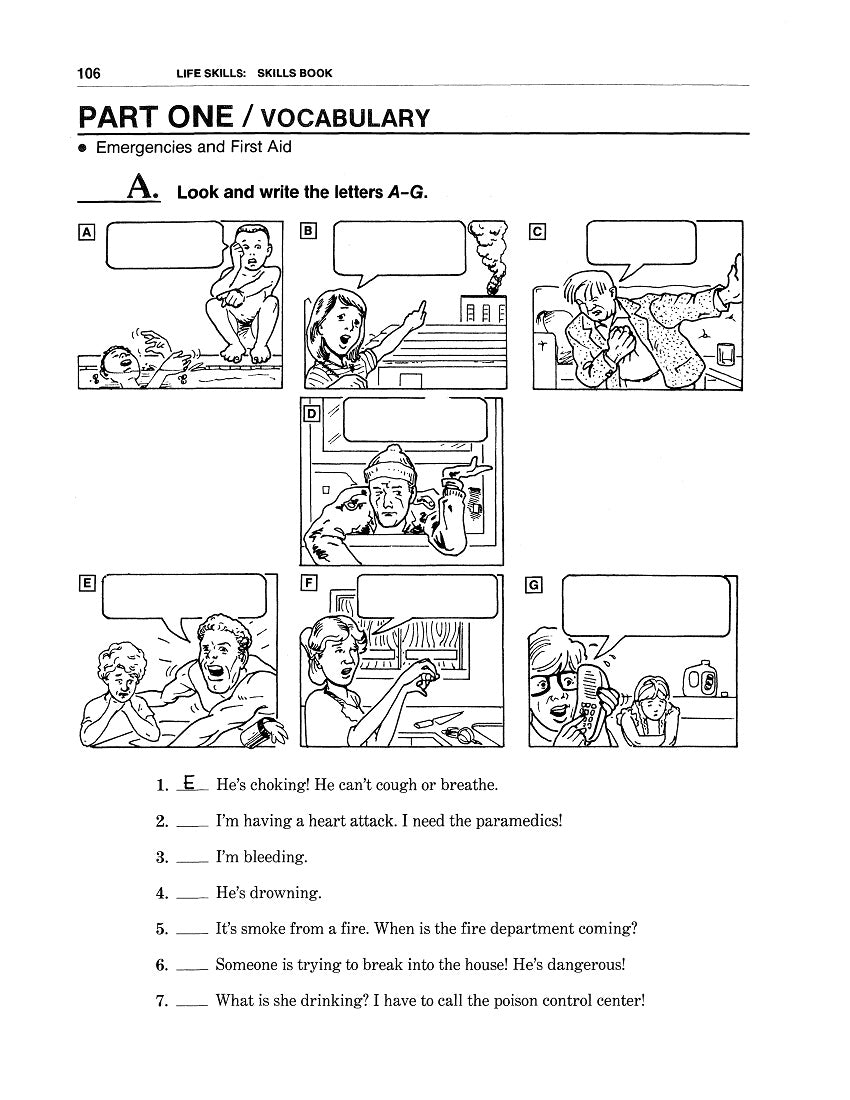 E-04.08 In the Present (Continuous), Communicate About Emergency Situations & Essential Measures